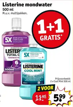 Kruidvat Listerine Mondwater aanbieding