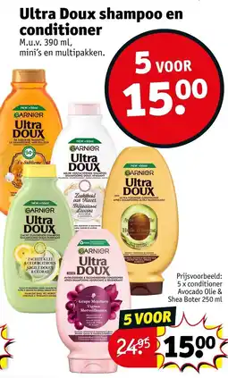 Kruidvat Ultra Doux Shampoo en Conditioner aanbieding
