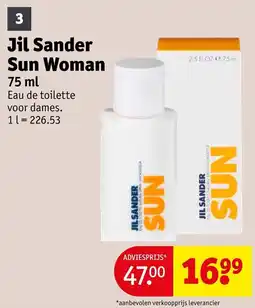 Kruidvat Jil Sander Sun Woman aanbieding