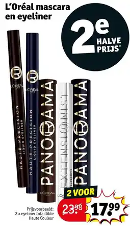 Kruidvat L'Oréal Mascara en Eyeliner aanbieding