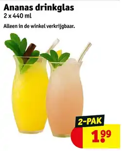 Kruidvat Ananas drinkglas aanbieding