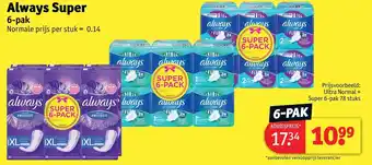 Kruidvat Always Super 6-pak aanbieding