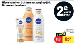 Kruidvat Nivea hand- en lichaamsverzorging Q10, Bronze en Luminous aanbieding