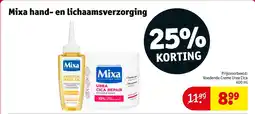 Kruidvat Mixa hand en lichaamsverzorging aanbieding