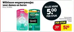 Kruidvat Wilkinson wegwerpmesjes voor dames en heren aanbieding
