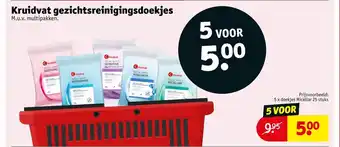 Kruidvat Kruidvat gezichtsreinigingsdoekjes aanbieding