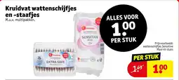 Kruidvat Kruidvat wattenschijfjes en staafjes aanbieding