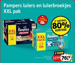 Kruidvat Pampers luiers en luierbroekjes XXL pak aanbieding