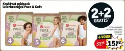 Kruidvat Kruidvat midpack luierbroekjes Pure & Soft aanbieding