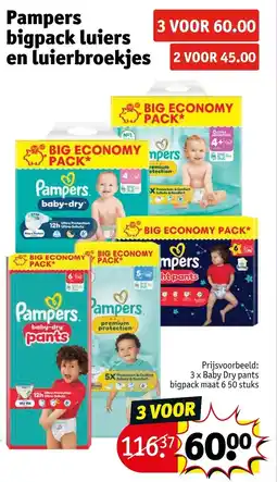 Kruidvat Pampers bigpack luiers en luierbroekjes aanbieding