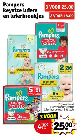 Kruidvat Pampers keysize luiers en luierbroekjes aanbieding