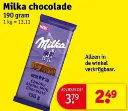 Kruidvat Milka chocolade aanbieding
