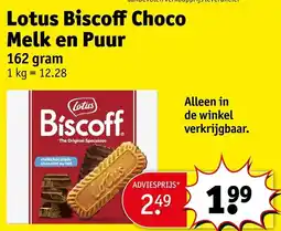 Kruidvat Lotus Biscoff Choco Melk en Puur aanbieding