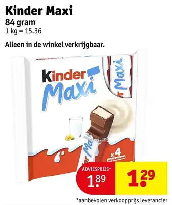 Kruidvat Kinder Maxi aanbieding