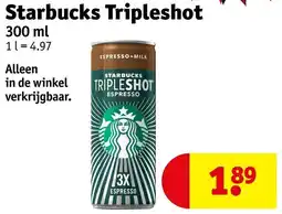 Kruidvat Starbucks Tripleshot aanbieding