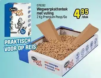 Wegwerpkattenbak met vulling
