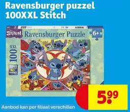 Kruidvat Ravensburger puzzel 100XXL Stitch aanbieding