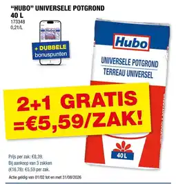 Hubo Hubo Universele Potgrond aanbieding