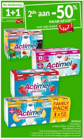Intermarché Actimel Drinkyoghurt aanbieding