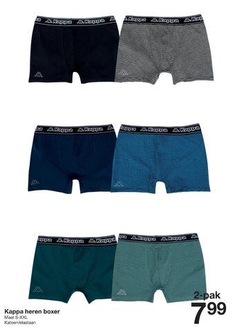 Zeeman Kappa heren boxer aanbieding