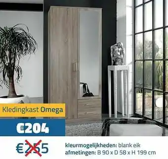 De Prijzenklopper Kledingkast omega aanbieding