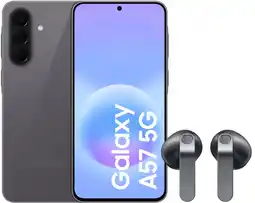 Coolblue Samsung Galaxy A57 128GB Grijs 5G + Samsung Galaxy Buds4 Zwart aanbieding