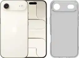Coolblue Apple iPhone Air 256Go Or + BlueBuilt Protective Back Cover Transparent aanbieding