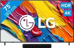 Coolblue LG 75 QNED82 4K (2025) + Sonos Beam Gen2 Noir aanbieding