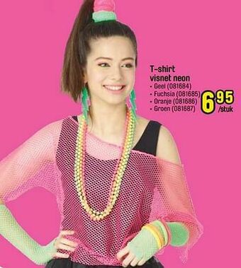 Happyland T-shirt visnet neon aanbieding