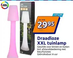 Action Draadloze XXL tuinlamp aanbieding