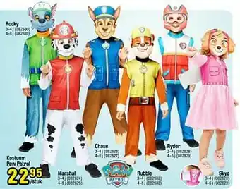 Happyland Rocky kostuum paw patrol aanbieding
