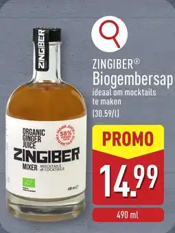 ALDI Zingiber Biogembersap aanbieding