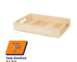 Action Teak dienblad aanbieding