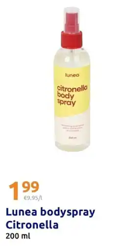 Action Lunea bodyspray Citronella aanbieding