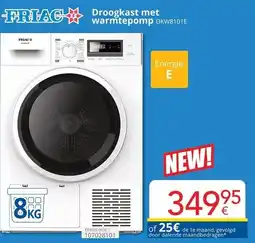Eldi Friac Droogkast met warmtepomp DKW8101E aanbieding
