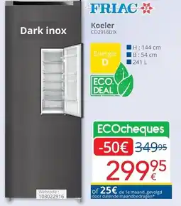 Eldi Friac Koeler CO2916DIX aanbieding