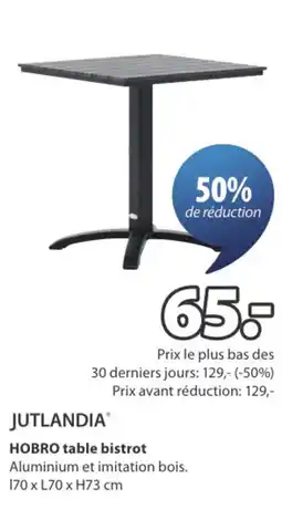 Jysk Jutlandia hobro table bistrot aanbieding