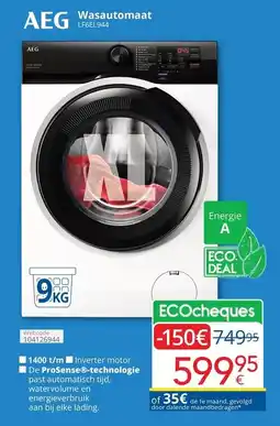 Eldi AEG Wasautomaat LF6EL944 aanbieding