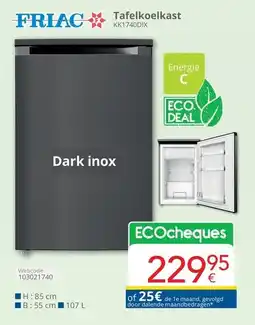 Eldi FRIAC Tafelkoelkast KK1740DIX aanbieding