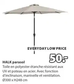 Jysk HALK parasol aanbieding