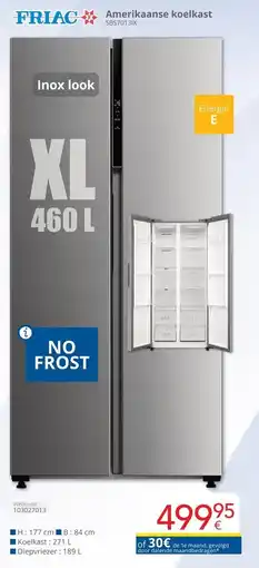 Eldi Friac Amerikaanse koelkast SBS70131X aanbieding