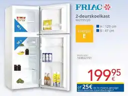 Eldi Friac 2-deurskoelkast KK2151/2D aanbieding