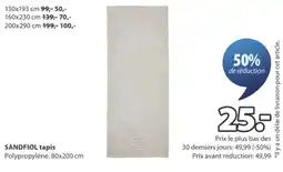 Jysk SANDFIOL tapis aanbieding
