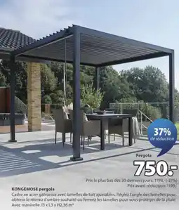 Jysk Kongemose pergola aanbieding