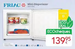 Eldi Friac mini-diepvriezer VDV1056 aanbieding