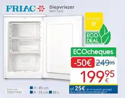 Eldi Friac diepvriezer VDV11632 aanbieding