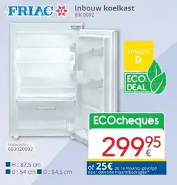 Eldi FRIAC Inbouw koelkast IKK 0092 aanbieding