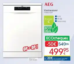 Eldi AEG Vaatwasser FFB6627ZW aanbieding