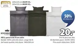 Jysk Kronborg nell parure de lit en satin aanbieding