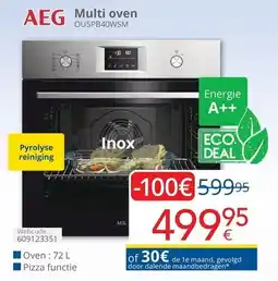 Eldi AEG Multi oven OU5PB40WSM aanbieding